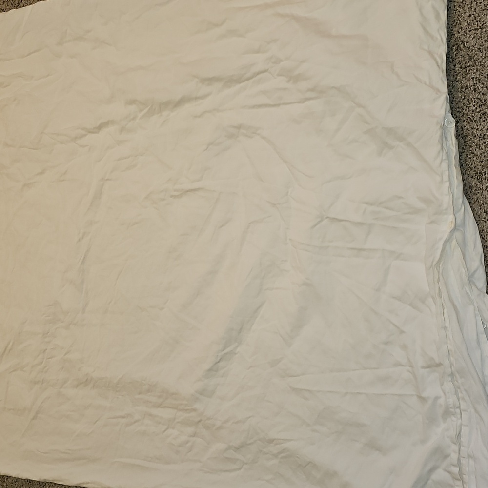 Final $! Pottery Barn Creamy White King Cal King Duvet Egyptian Cotton - Picture 2 of 14